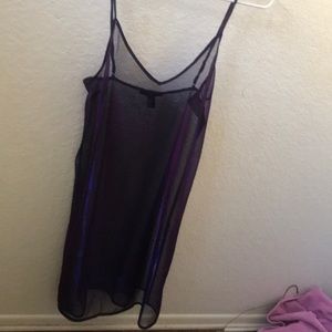 Metallic sheer mesh dress